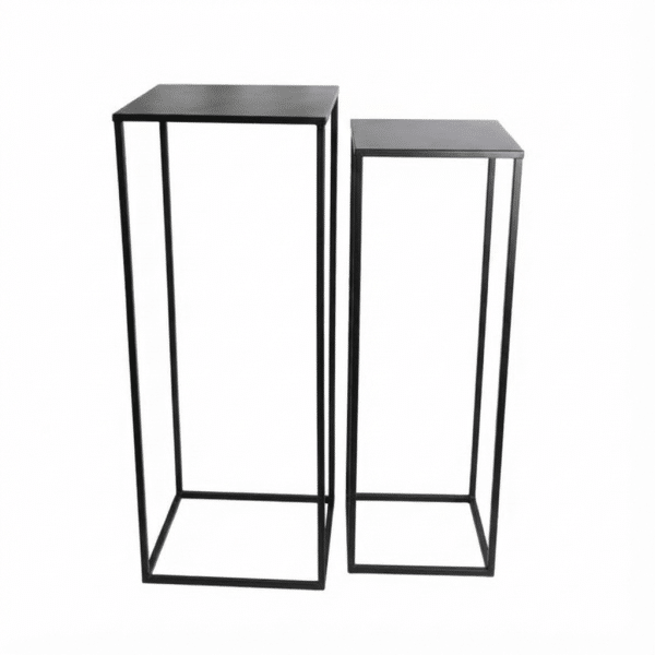 Set of 2 nesting metal pedestals
